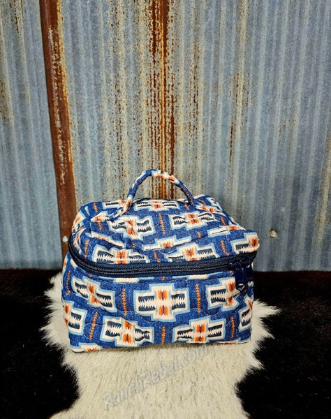 Quilted Pecos Denim Travel Case #6523