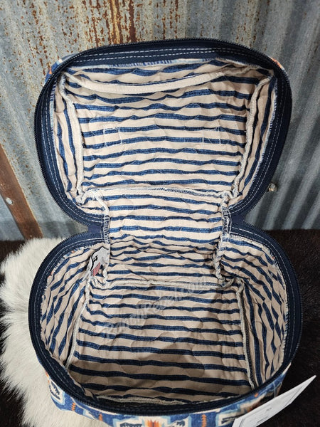 Quilted Pecos Denim Travel Case #6523