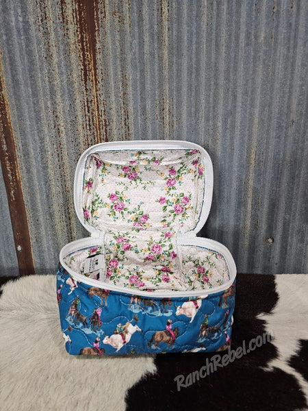 Quilted Rosalynn Peacock Travel Case #6525