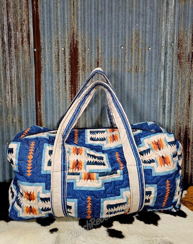 Quilted Duffle Bag in Pecos Denim #6528