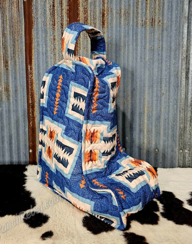 Quilted Boot Bag in Pecos Denim #6529