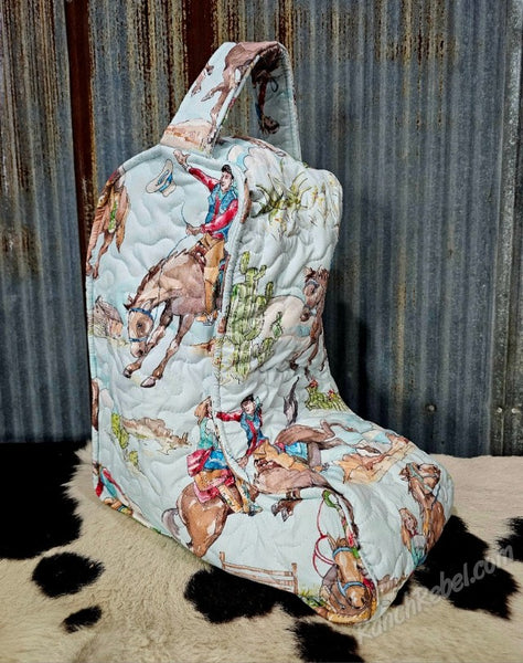 Quilted Boot Bag in Birdie #6532