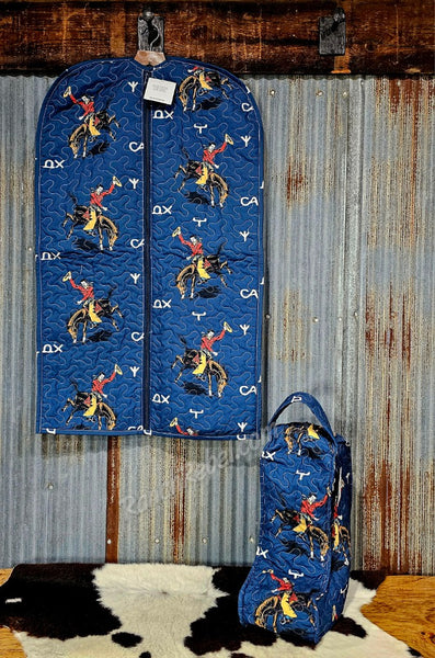 Quilted Boot Bag in Lazy J Navy #6534
