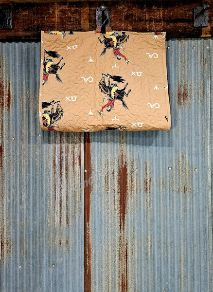 Quilted Garment Bag in Lazy J Gold #6536