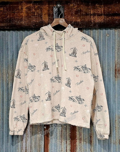 Ariat Essential Hoodie Oatmeal Heather Rodeo #6540