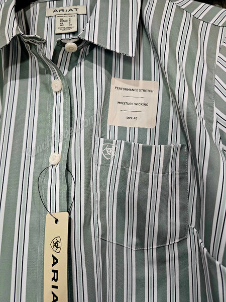 Ariat Kirby Pro Shirt in Green Bay Stripe #6544