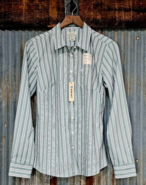 Ariat Kirby Pro Shirt in Green Bay Stripe #6544