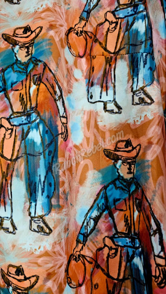 Abstract Cowboy Top #6559