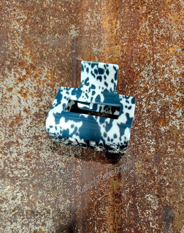 Small Cow Print Hair Clip #6546