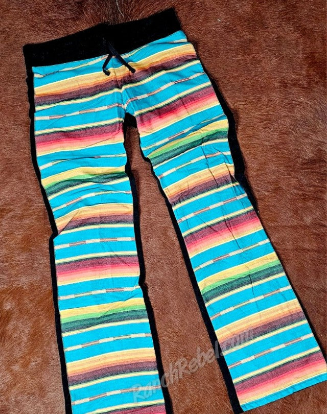 Serape Knit Pants Large #T6553