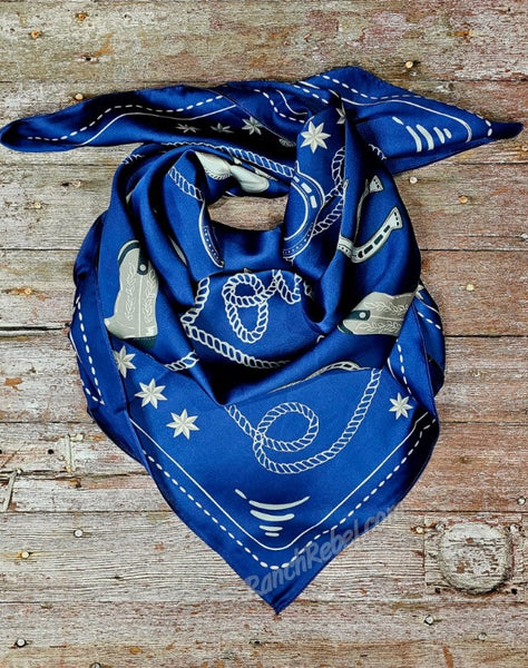 Bold Blue Rodeo Wild Rag #6421