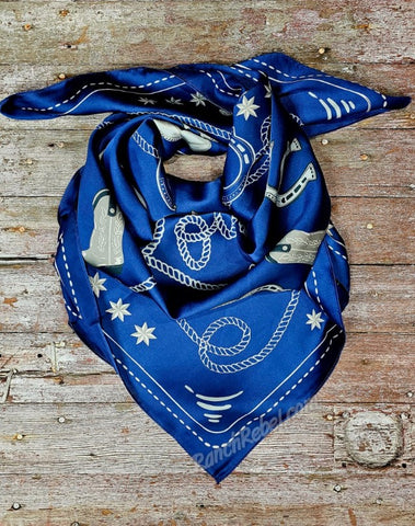 Bold Blue Rodeo Wild Rag #6421