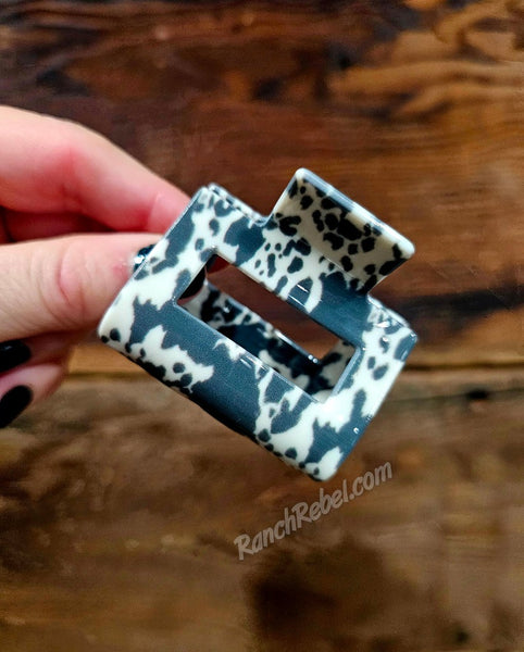 Small Cow Print Hair Clip #6546