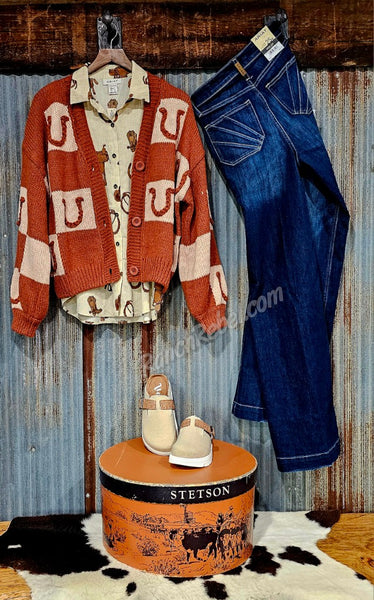 Ariat Homestyle Shirt Rodeo Spur Print #6516