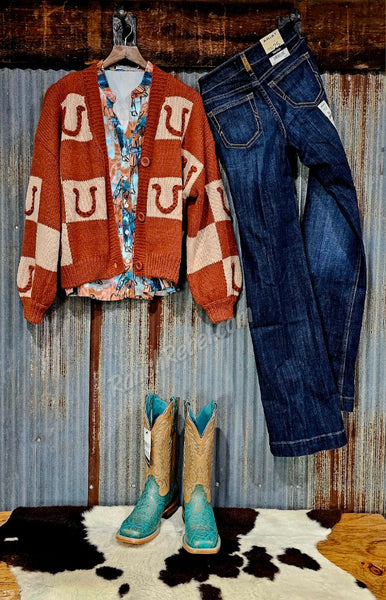 Abstract Cowboy Top #6559