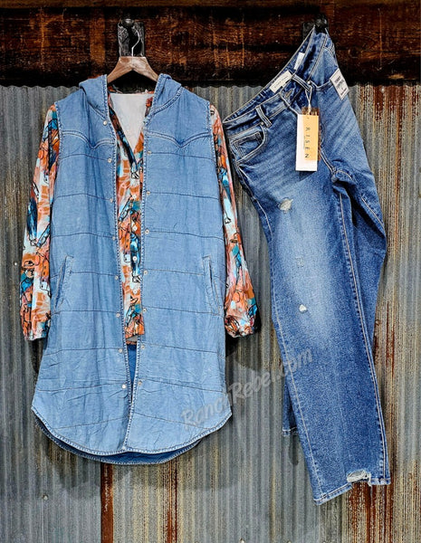 Abstract Cowboy Top #6559