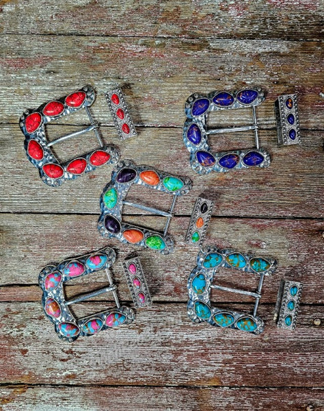 Faux Stone Buckle Set #6565