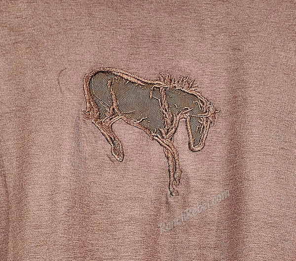 Bronc Cut Out Long Sleeve Tee #6567