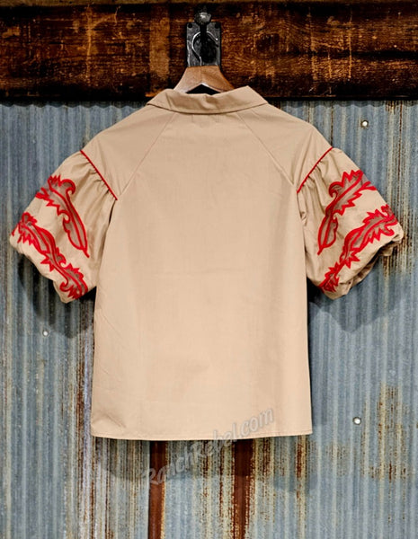 Bootstitch Babe Top in Tan #6569