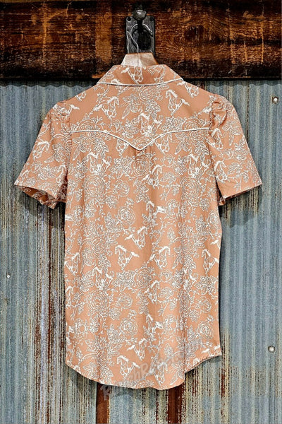 Floral Horse Pearl Snap #6578