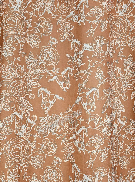 Floral Horse Pearl Snap #6578