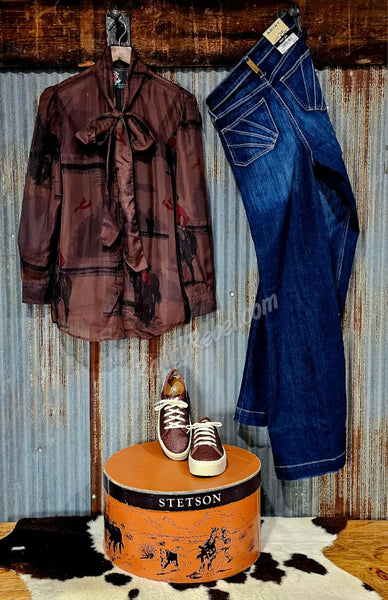 Cowboy Bow Tie Top #6570