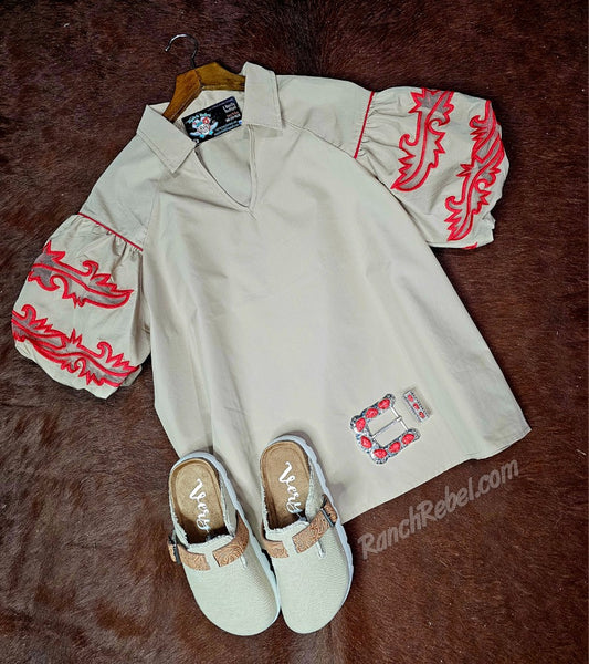 Bootstitch Babe Top in Tan #6569