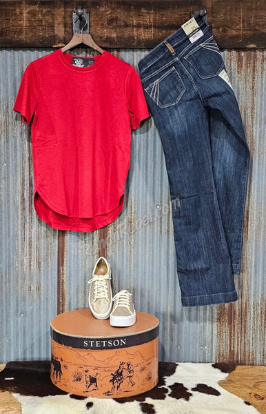 Cloud Loose Fit Tee in Red #6568