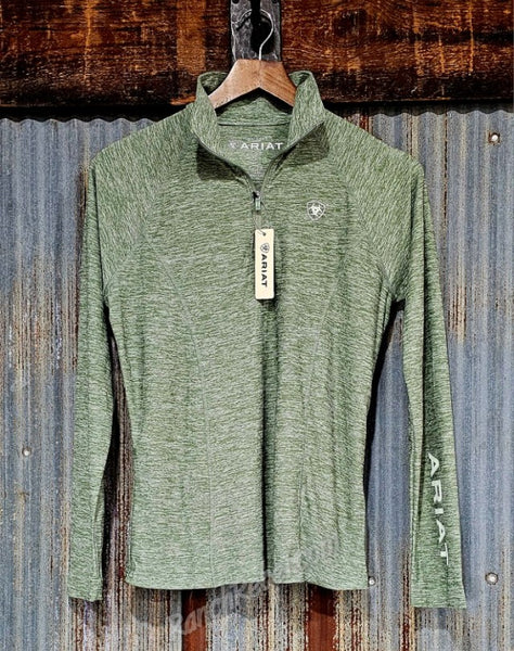 Ariat Laguna 1/4 Zip Top in Sea Spray Heather #6580