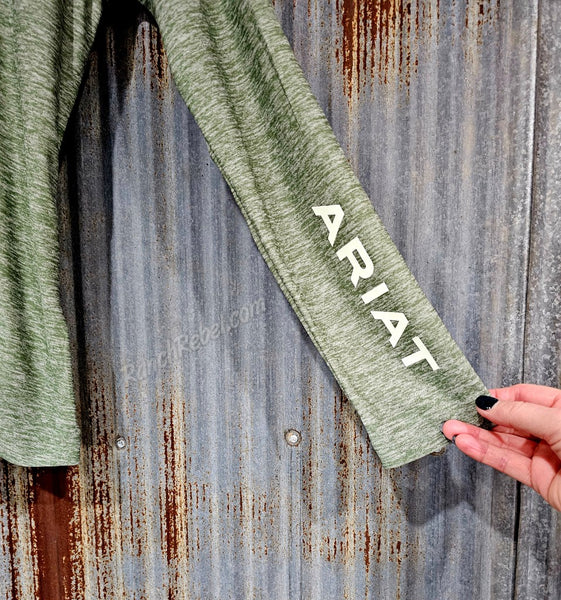 Ariat Laguna 1/4 Zip Top in Sea Spray Heather #6580