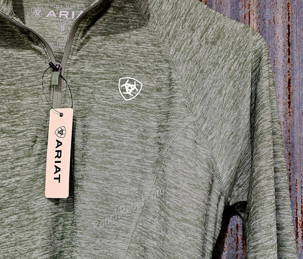 Ariat Laguna 1/4 Zip Top in Sea Spray Heather #6580