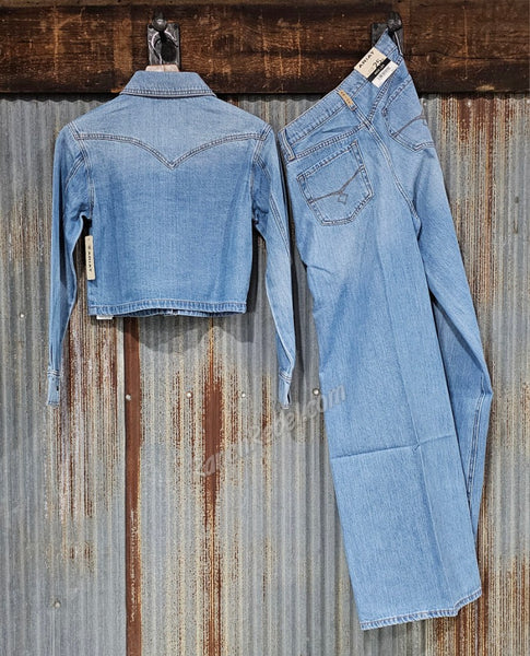 Ariat Ultra High Rise Calamity Comfort Wide Leg Jean in Alameda Denim #6582