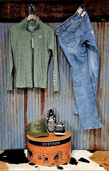 Ariat Laguna 1/4 Zip Top in Sea Spray Heather #6580