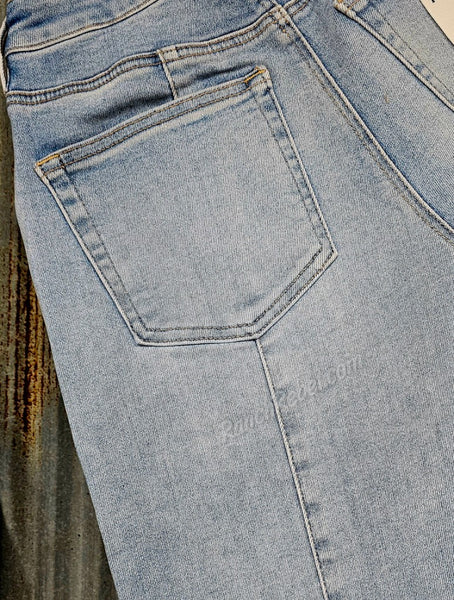 Risen Light Wash Slouchy Ankle Boyfriend Jeans #6599