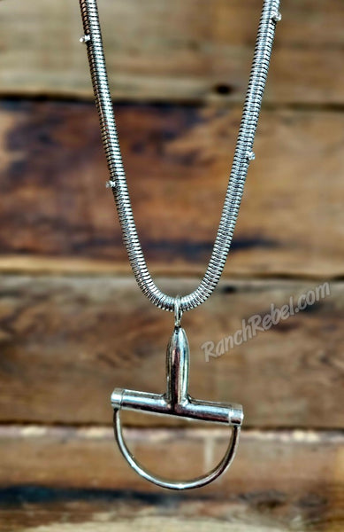 Snaffle Bit Snake Chain Necklace #6586