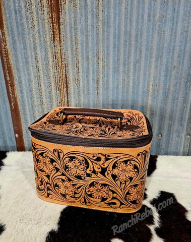 Tooled Leather Jewelry Case #6589