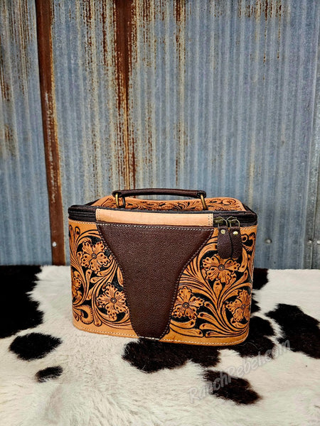 Tooled Leather Jewelry Case #6589