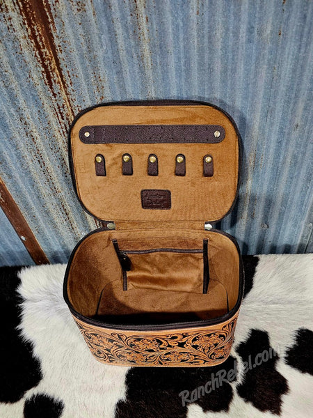 Tooled Leather Jewelry Case #6589
