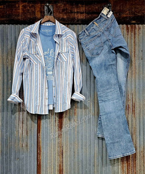 Ariat Multi Stripe Western Venttek Pearl Snap Shirt #6591