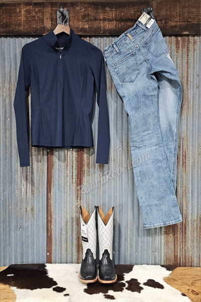 Ariat Solveil 1/2 Zip Baselayer in Navy Eclipse #6592