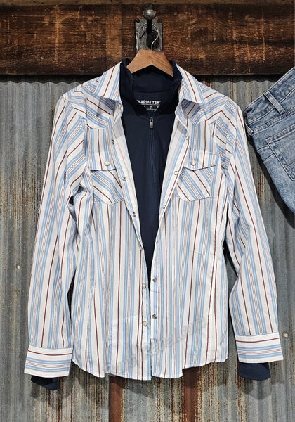 Ariat Multi Stripe Western Venttek Pearl Snap Shirt #6591