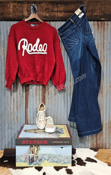Rodeo Sweater in Red #6595