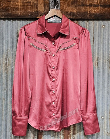 Satin Pearl Snap in Berry #6601