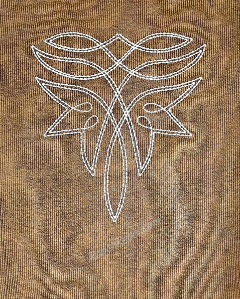 Bootstitch Ribbed Tank in Brown #6617