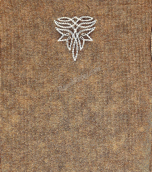 Bootstitch Ribbed Tank in Brown #6617