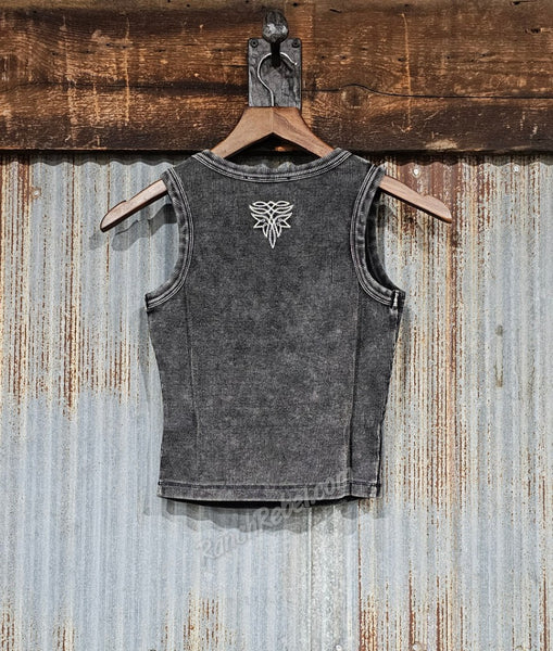 Bootstitch Ribbed Tank in Black #6616