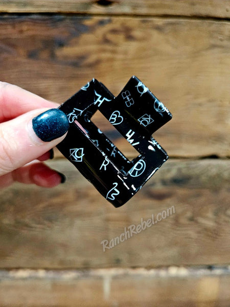 Small Cattle Brand Hair Clip #6598