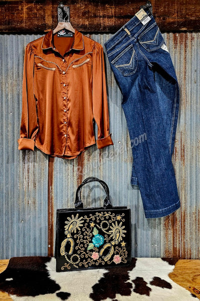 Satin Pearl Snap in Champagne #6603