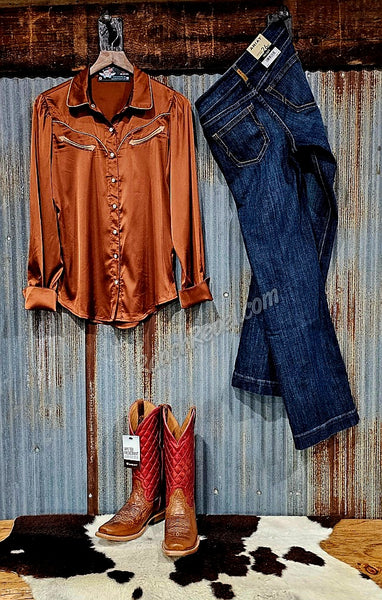 Satin Pearl Snap in Champagne #6603