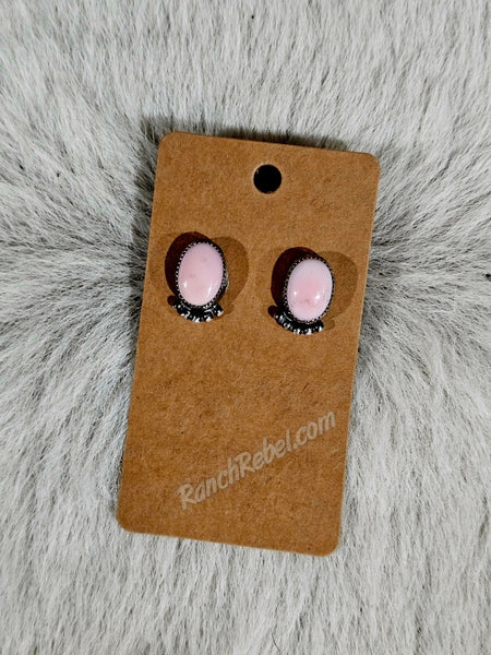 Pink Conch Post Earrings #6608